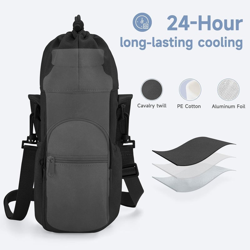 HavenMinds Portable Travel Bag for Breast Milk Cooler, Fits Milk Cooler & Portable BreastMilk Chiller, Leakproof,Insulated & Scratch-Resistant Bottle Carrier with Shoulder Strap & Extra Storage，Black - Image 3